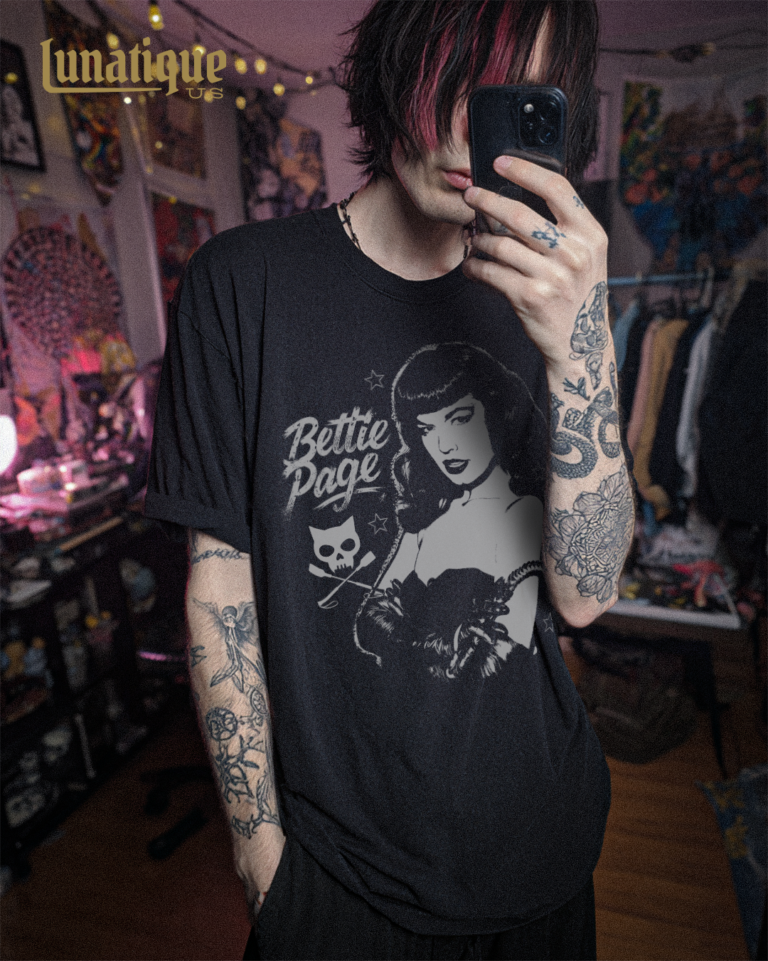 Bettie Page Dominatrix Unisex T-Shirt
