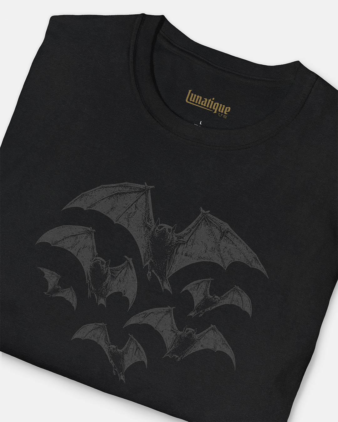 Bats in Gray Long Sleeve T-Shirt