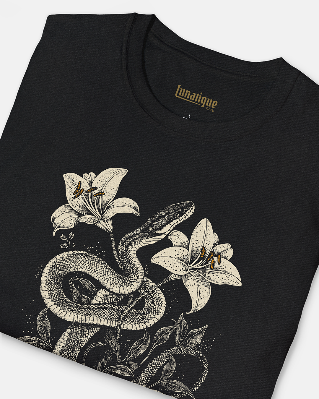 Snake With Lilies T-Shirt