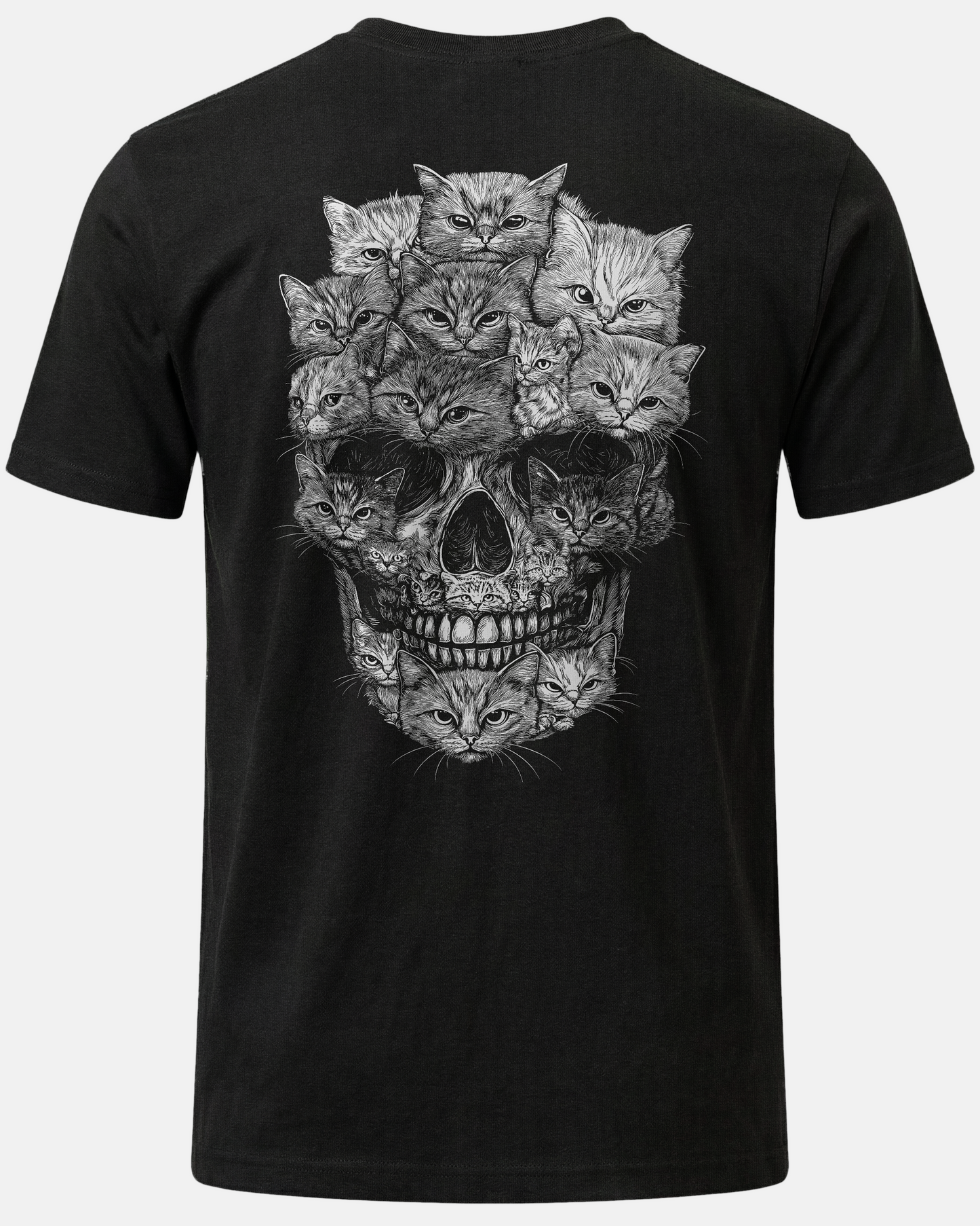 A Skull But It's Cats 2 Sided T-Shirt