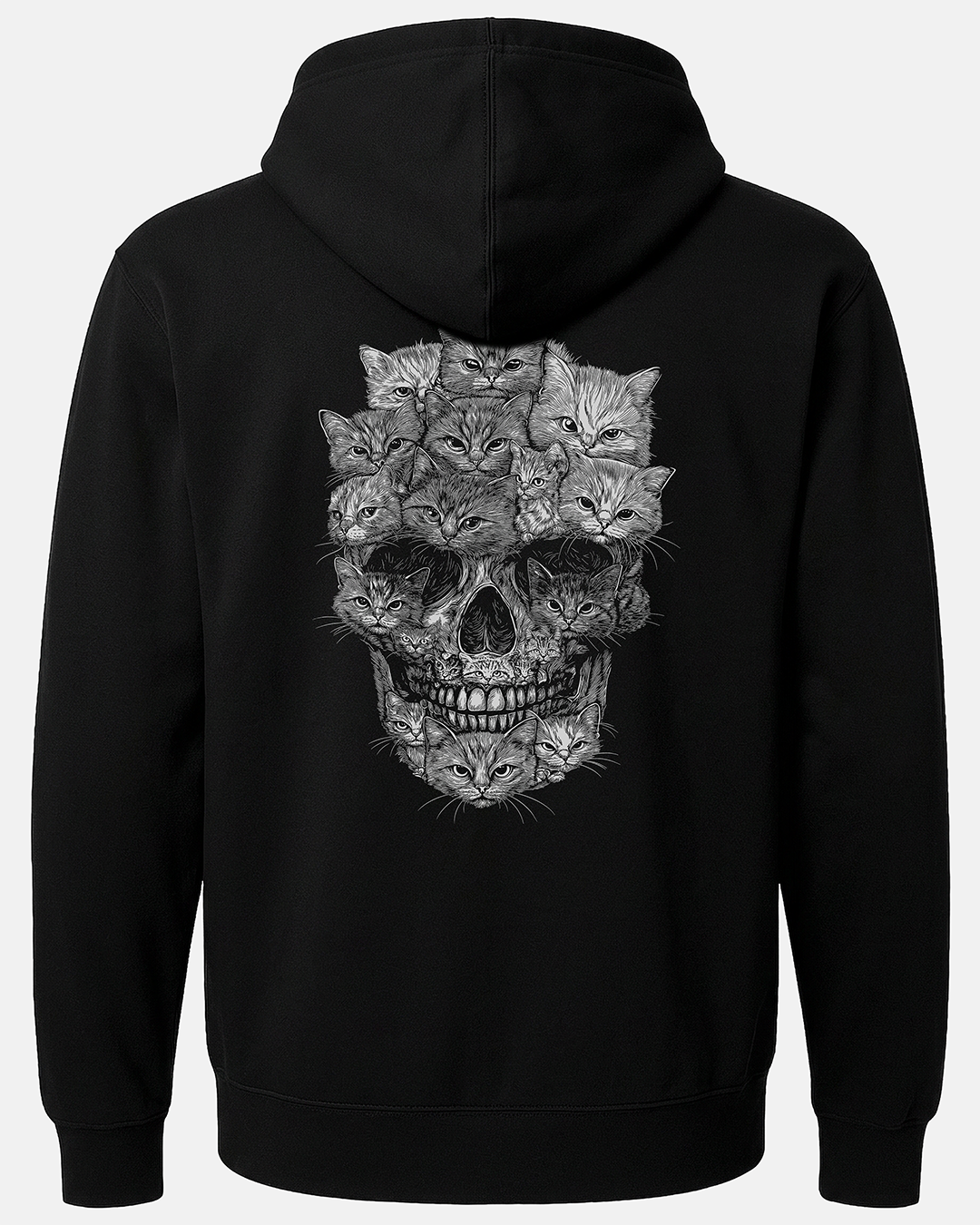 A Skull But It's Cats Zip-Up Hoodie (2 Sided)