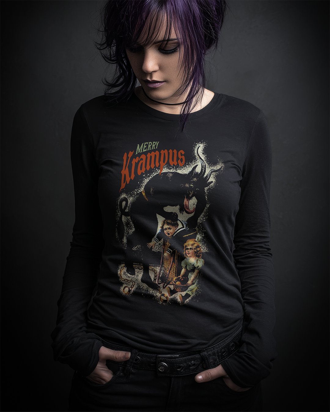 Merry Krampus Long Sleeve T-Shirt