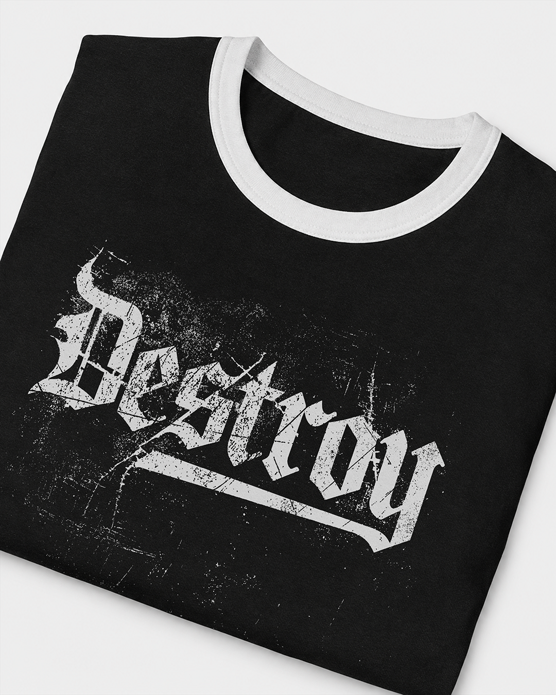 Destroy Women's Ringer Baby Tee