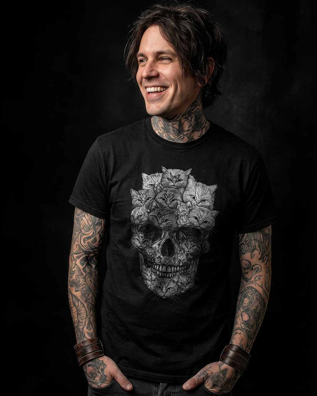 A Skull But It's Cats T-Shirt