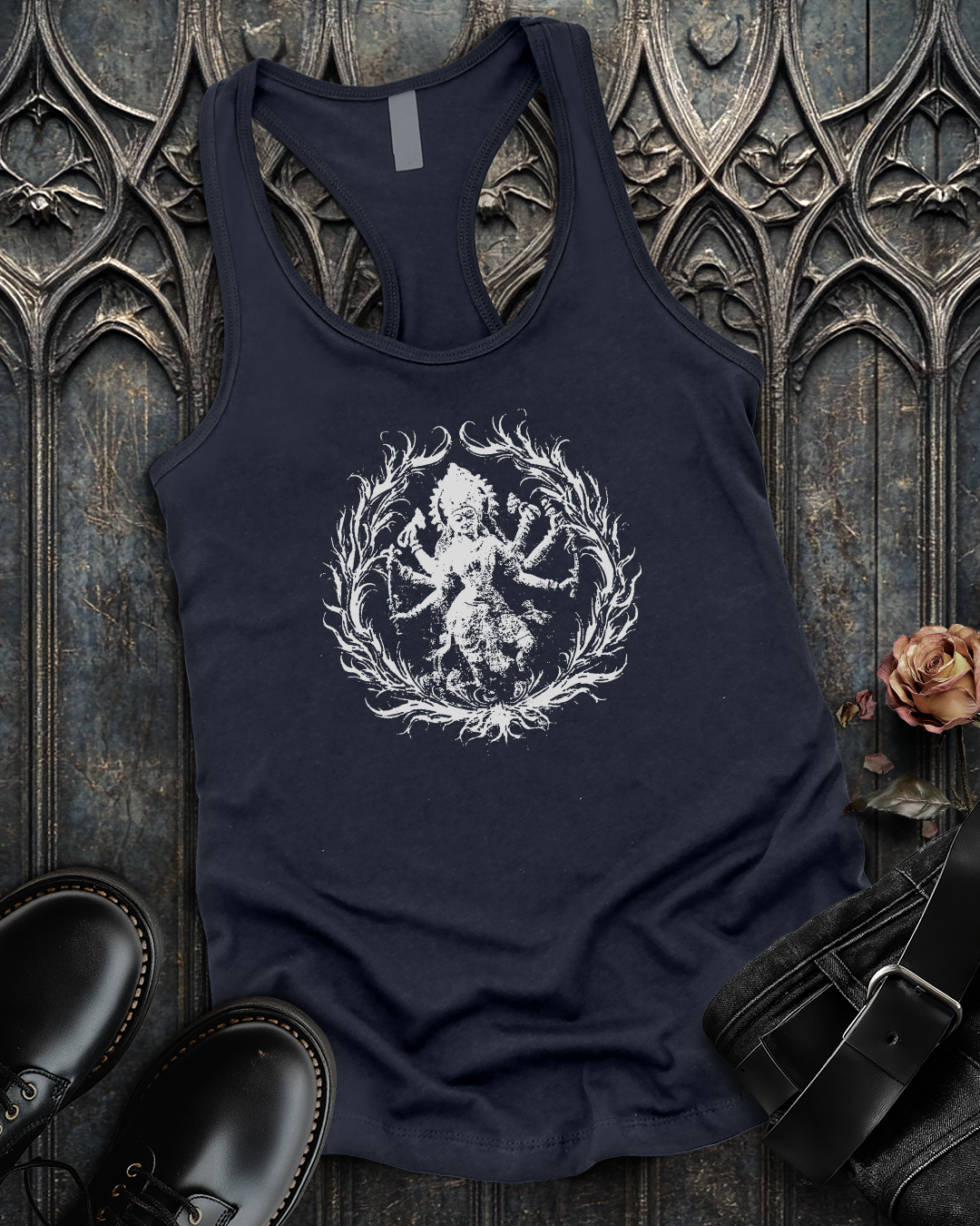 Goddess Kali Distressed with laurel Woman's Tank