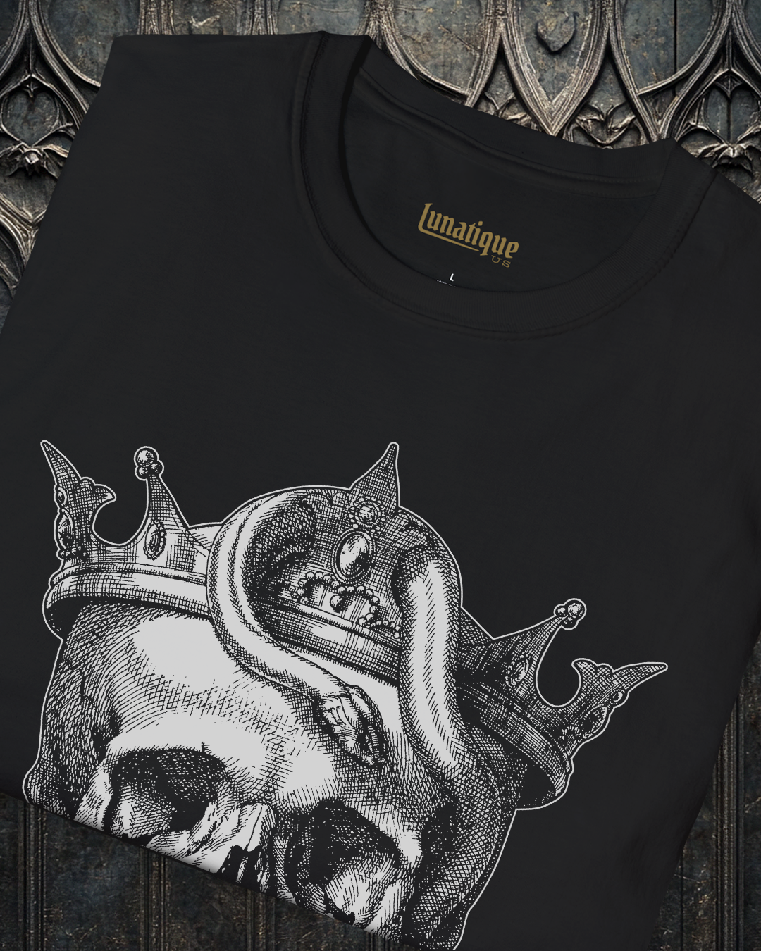 Skull Crowned with Snake T-Shirt