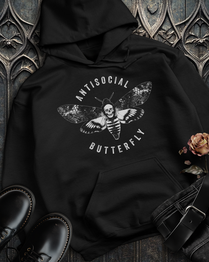 Antisocial Butterfly Hoodie (Front Only)