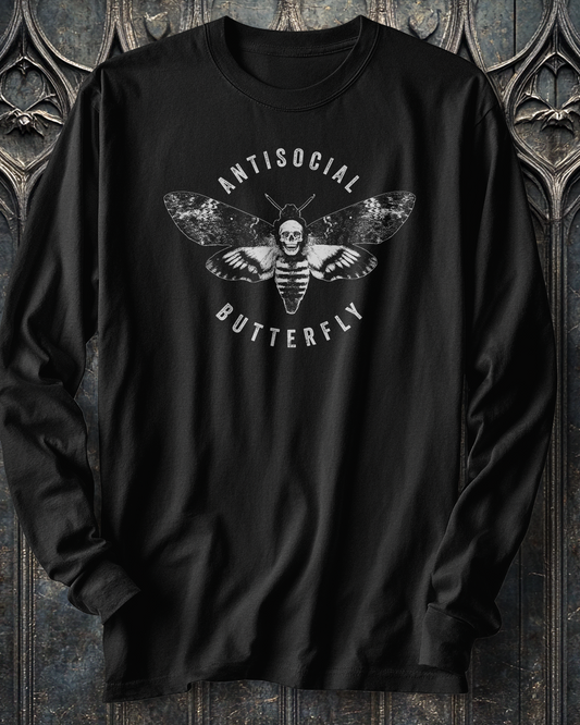 Antisocial Butterfly Long Sleeve T-Shirt