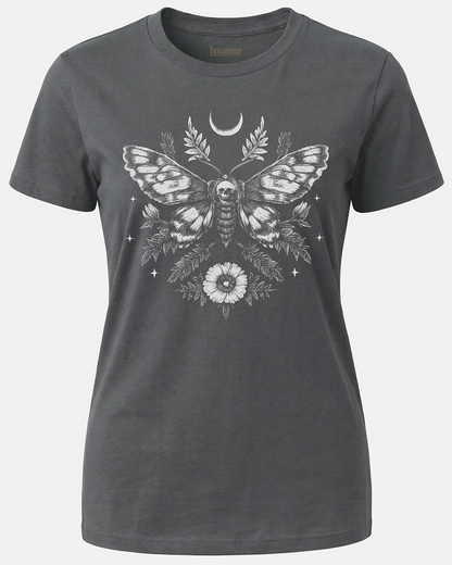 Death’s Head Moth Floral Women's Cut T‑Shirt