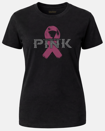 Pink October Ribbon Women's Cut T‑Shirt