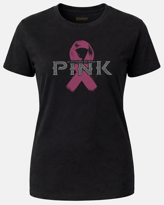 Pink October Ribbon Women's Cut T‑Shirt