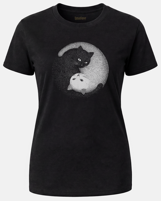 Yin-Yang Cats Women's Cut T‑Shirt