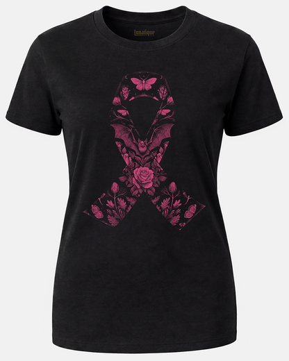 Breast Cancer Ribbon Women's Cut T‑Shirt