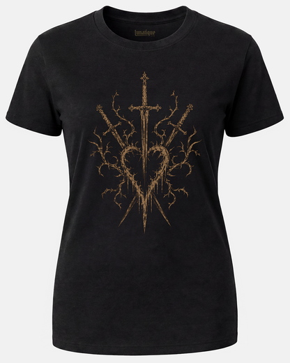 Three of Swords Bleached FX Women's Cut T‑Shirt