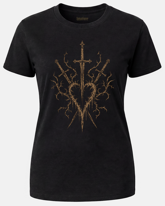 Three of Swords Bleached FX Women's Cut T‑Shirt