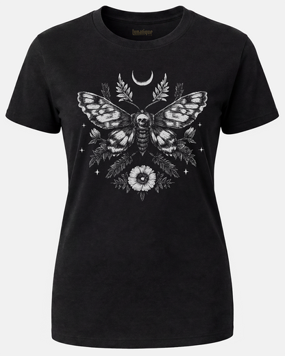 Death’s Head Moth Floral Women's Cut T‑Shirt