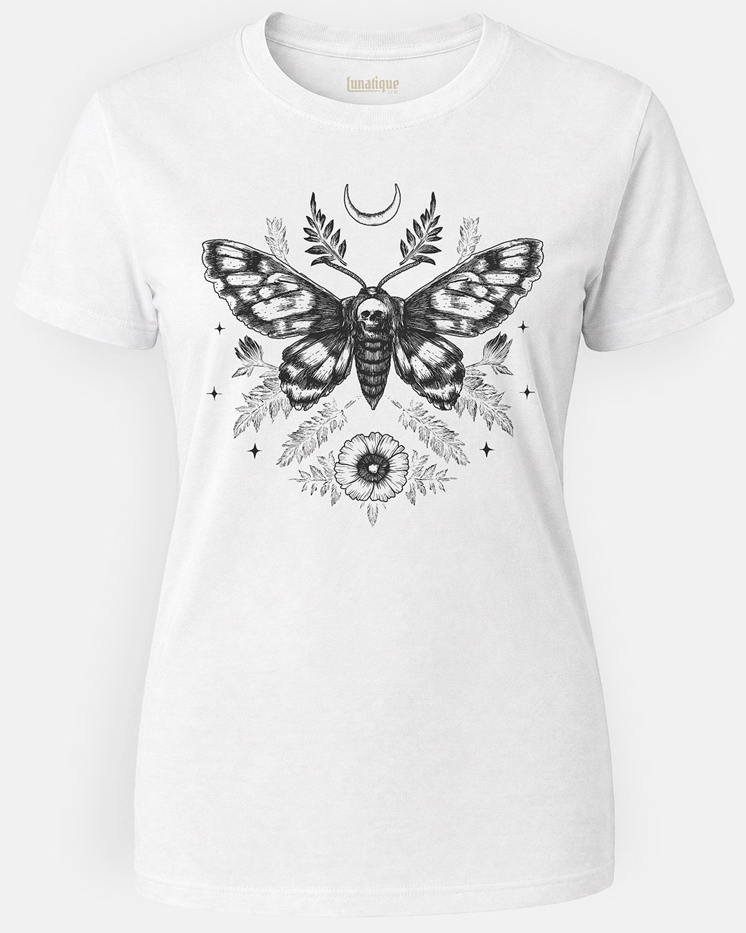 Death’s Head Moth Floral Women's Cut T‑Shirt