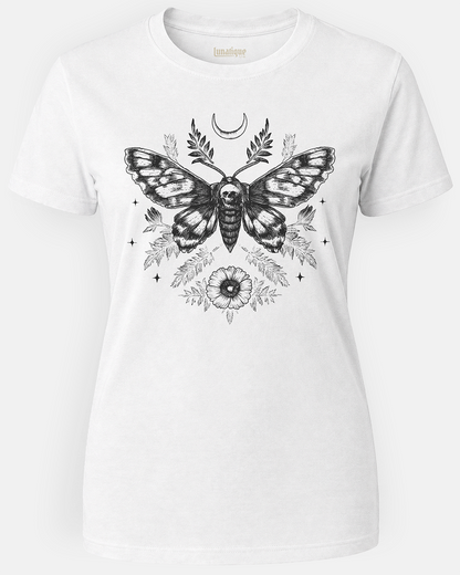 Death’s Head Moth Floral Women's Cut T‑Shirt