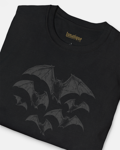 Bats in Gray Long Sleeve T-Shirt
