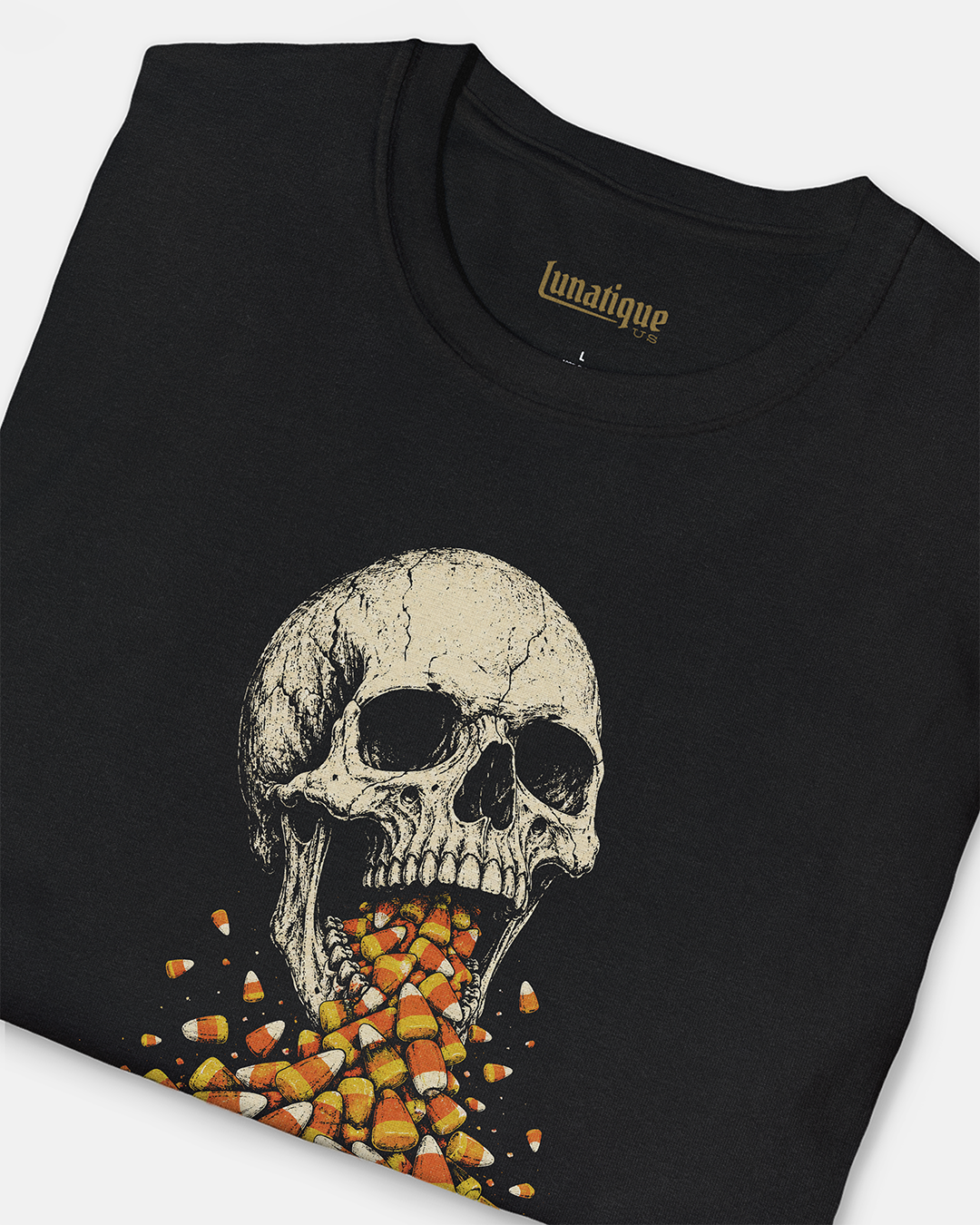 Skull Barfing Candy Corn Unisex T-Shirt