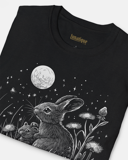 Nocturnal Rabbit Mother and Kit T-Shirt