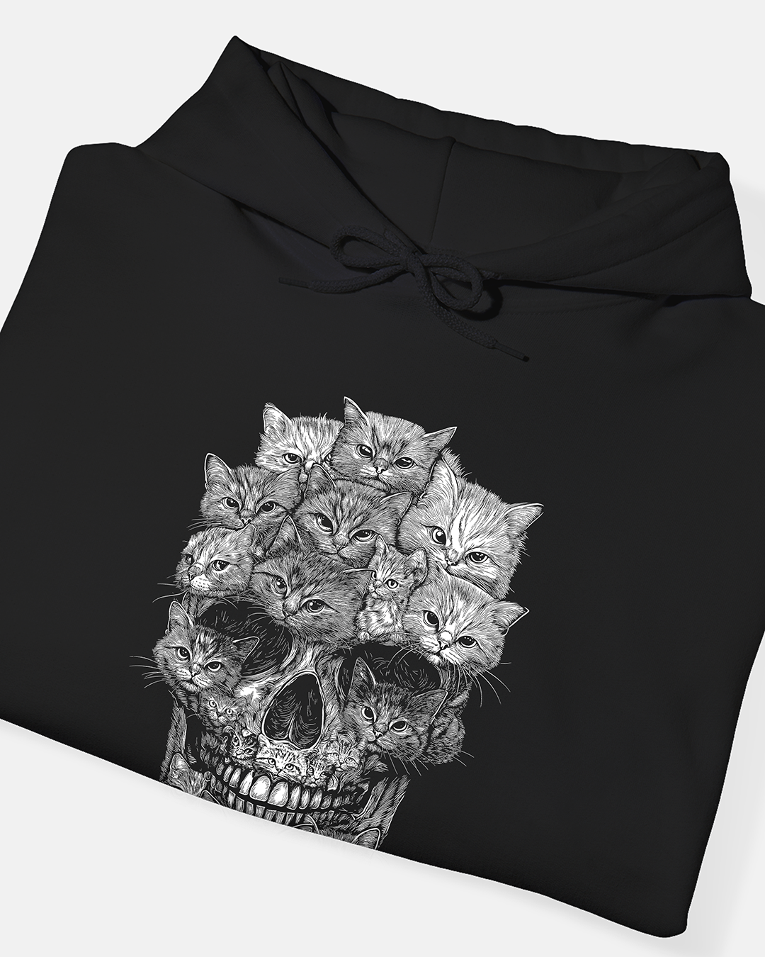 A Skull But It's Cats Hoodie (Front Only)
