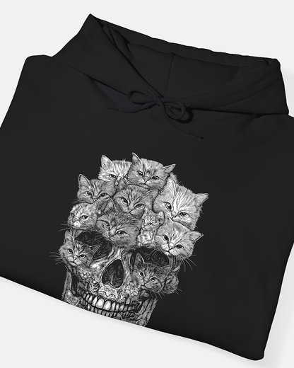 A Skull But It's Cats Hoodie (Front Only)