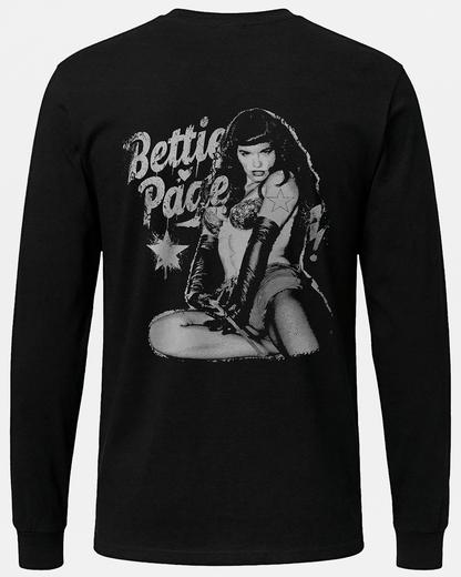 Bettie Page 2 Sided Long Sleeve T-Shirt