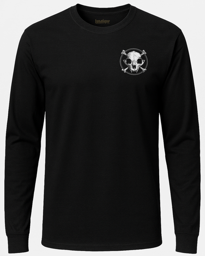 A Skull But It's Cats  2 Sided Long Sleeve Unisex T-Shirt