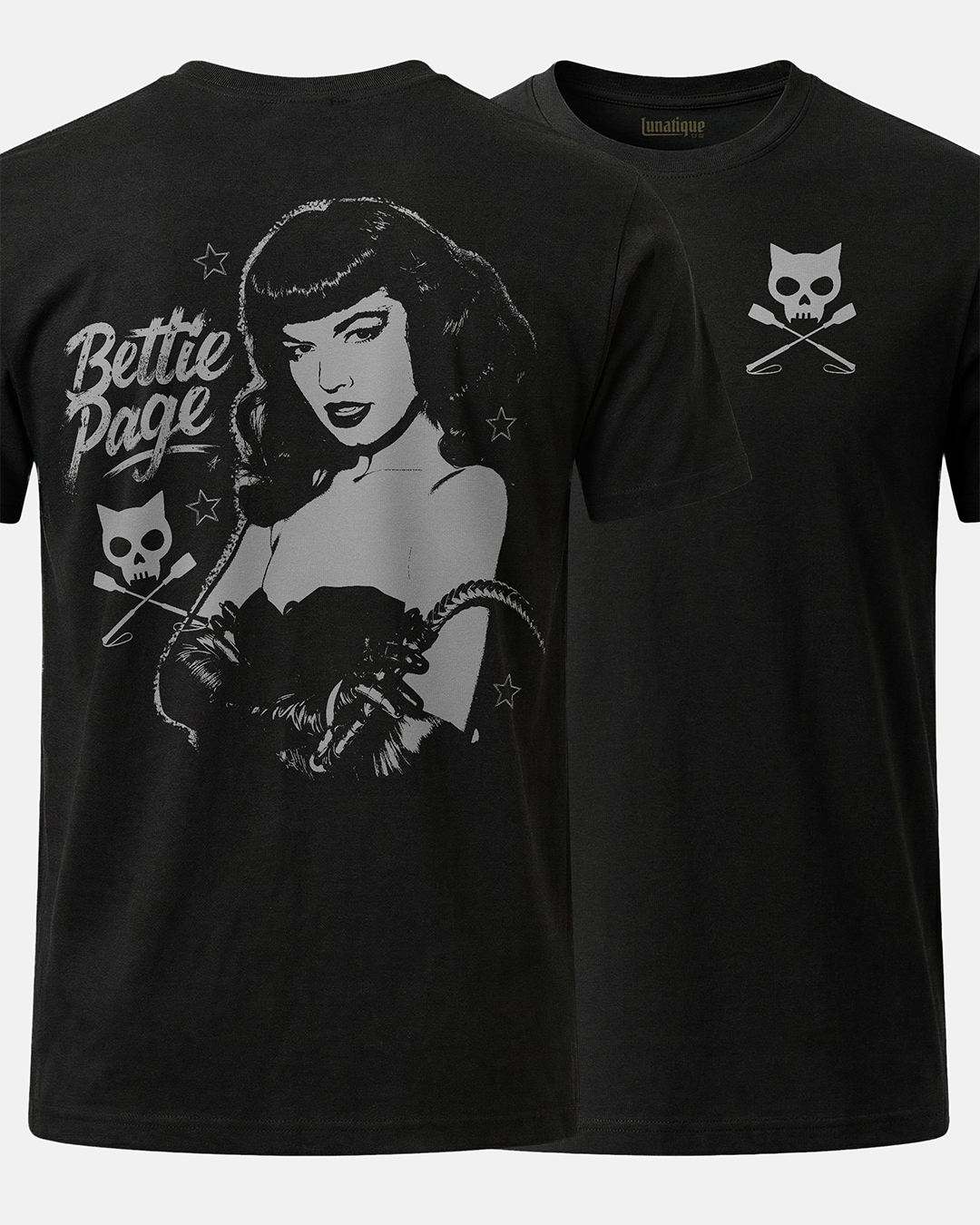 Bettie Page Dominatrix 2 Sided T-Shirt