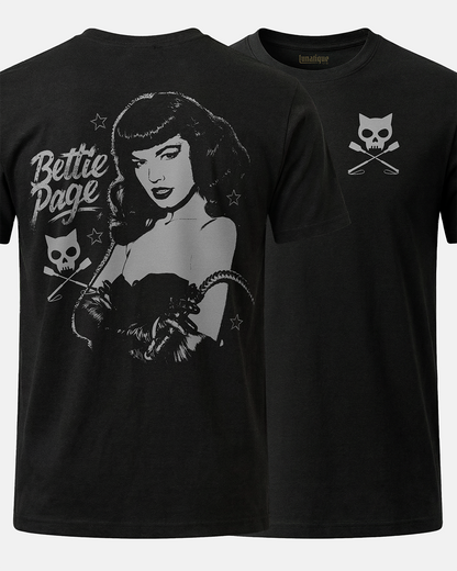 Bettie Page Dominatrix 2 Sided T-Shirt