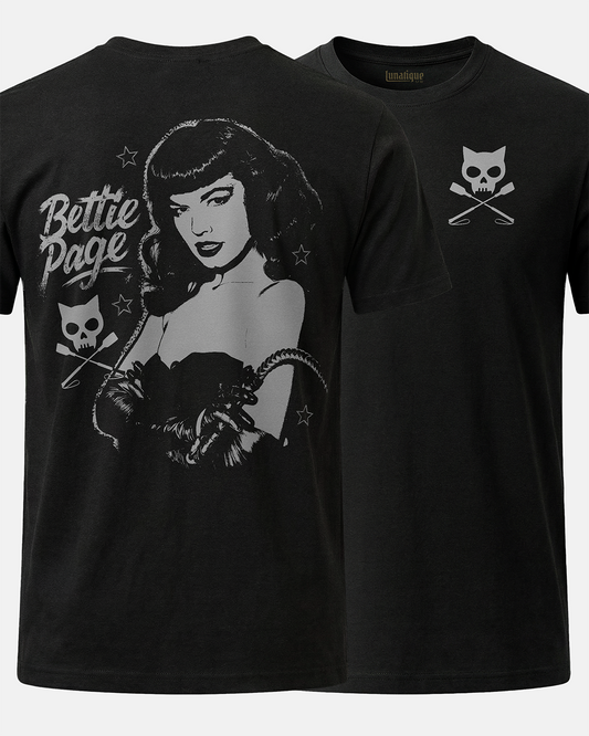 Bettie Page Dominatrix 2 Sided T-Shirt