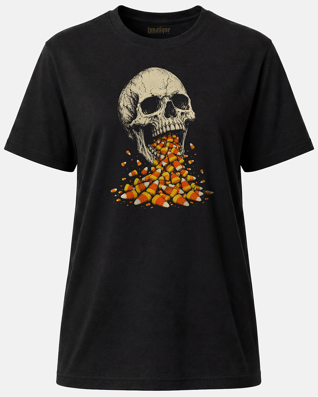 Skull Barfing Candy Corn Unisex T-Shirt