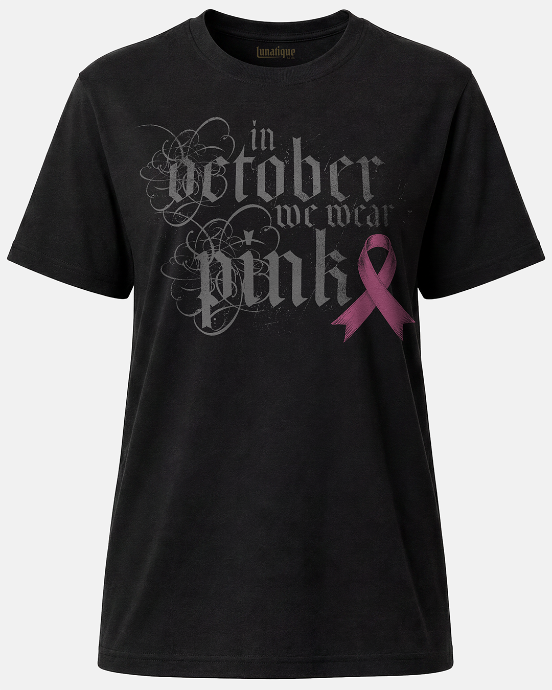 Pink October Text Version Unisex T-Shirt