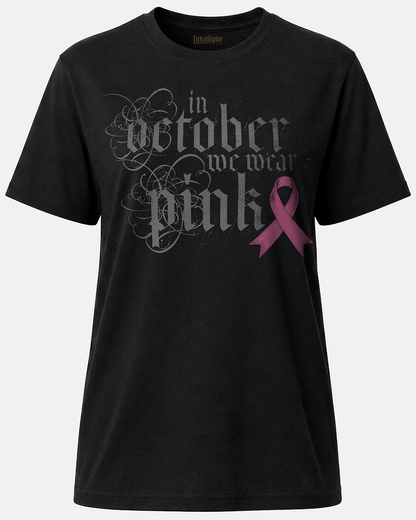 Pink October Text Version Unisex T-Shirt