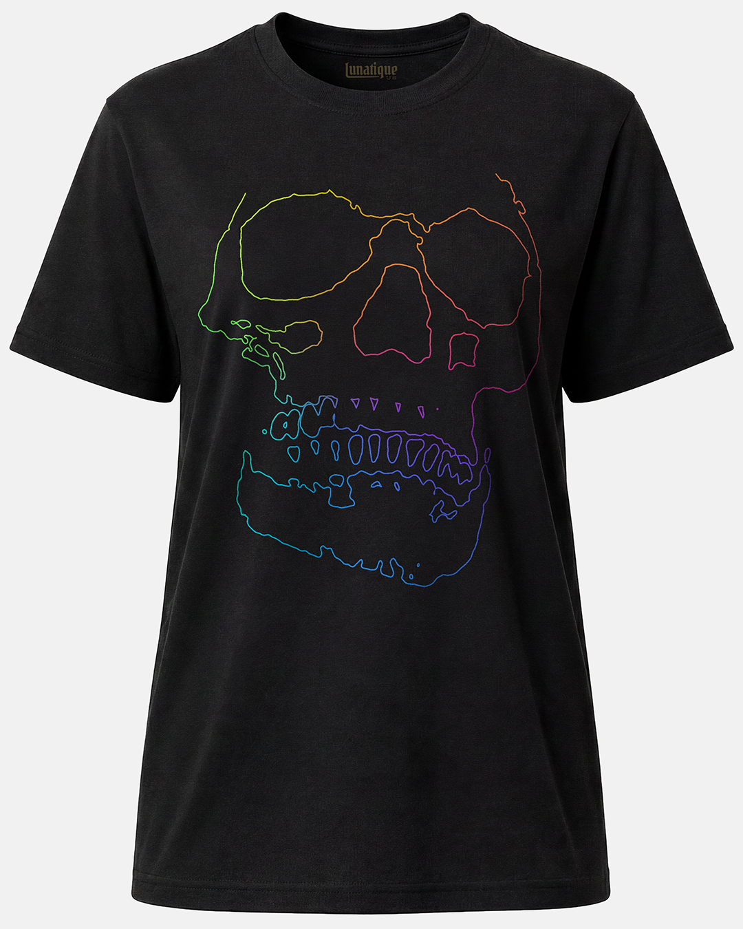 Rainbow Line Skull Unisex T-Shirt