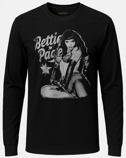Bettie Page Long Sleeve Unisex T-Shirt