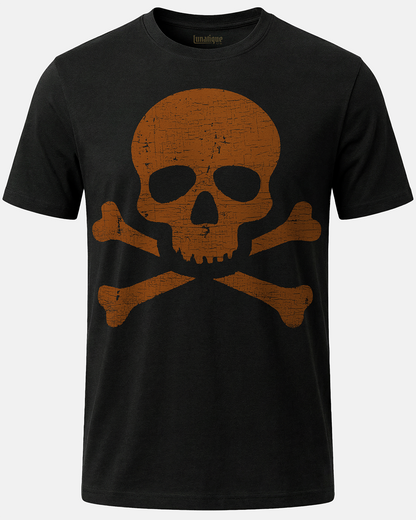 Skull and Crossebones (Orange) Unisex T-Shirt