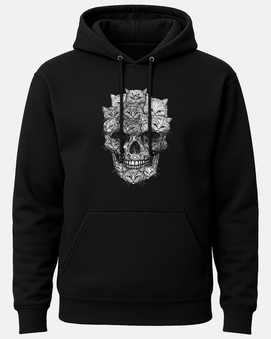 A Skull But It's Cats Hoodie (Front Only)
