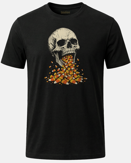 Skull Barfing Candy Corn Unisex T-Shirt