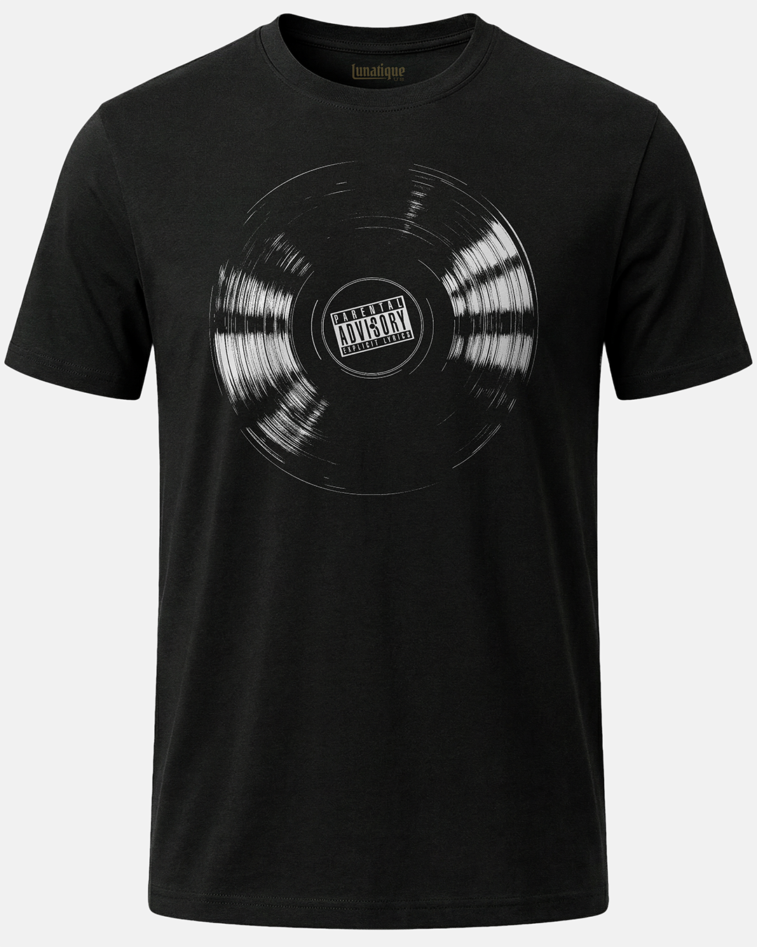 Vinyl Record with Parental Advisory T-Shirt