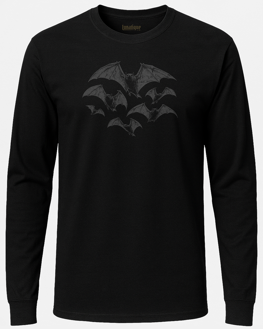 Bats in Gray Long Sleeve T-Shirt
