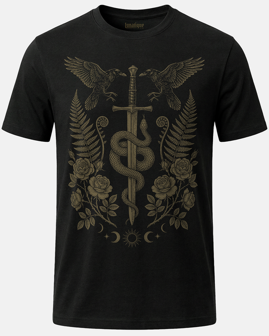 Sword Serpent and Ravens T-Shirt