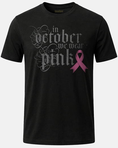 Pink October Text Version T-Shirt