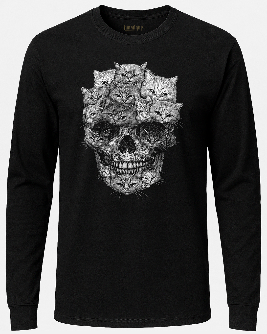 A Skull But It's Cats Long Sleeve T-Shirt