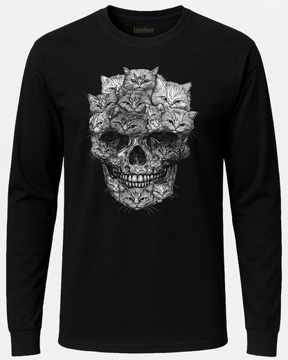 A Skull But It's Cats Long Sleeve T-Shirt