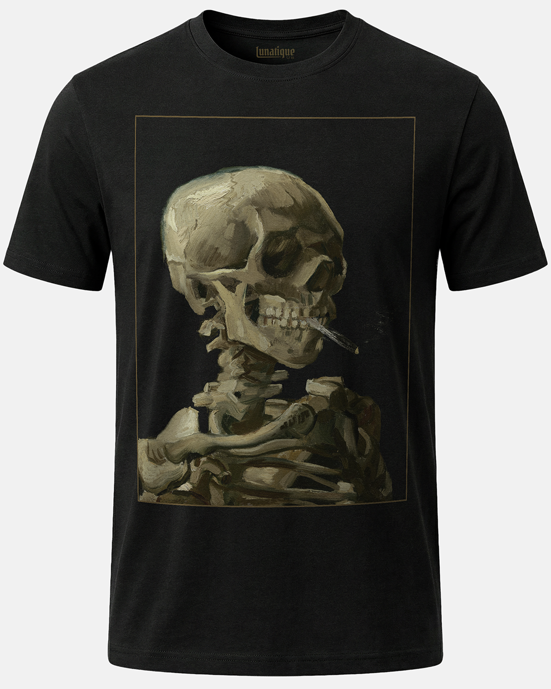 Van Gogh Skeleton with cigarette T-Shirt