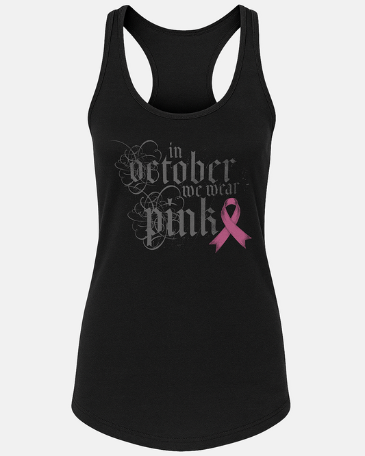 Pink October Text Version Tank