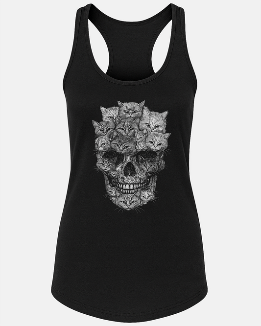 A Skull But It's Cats Tank