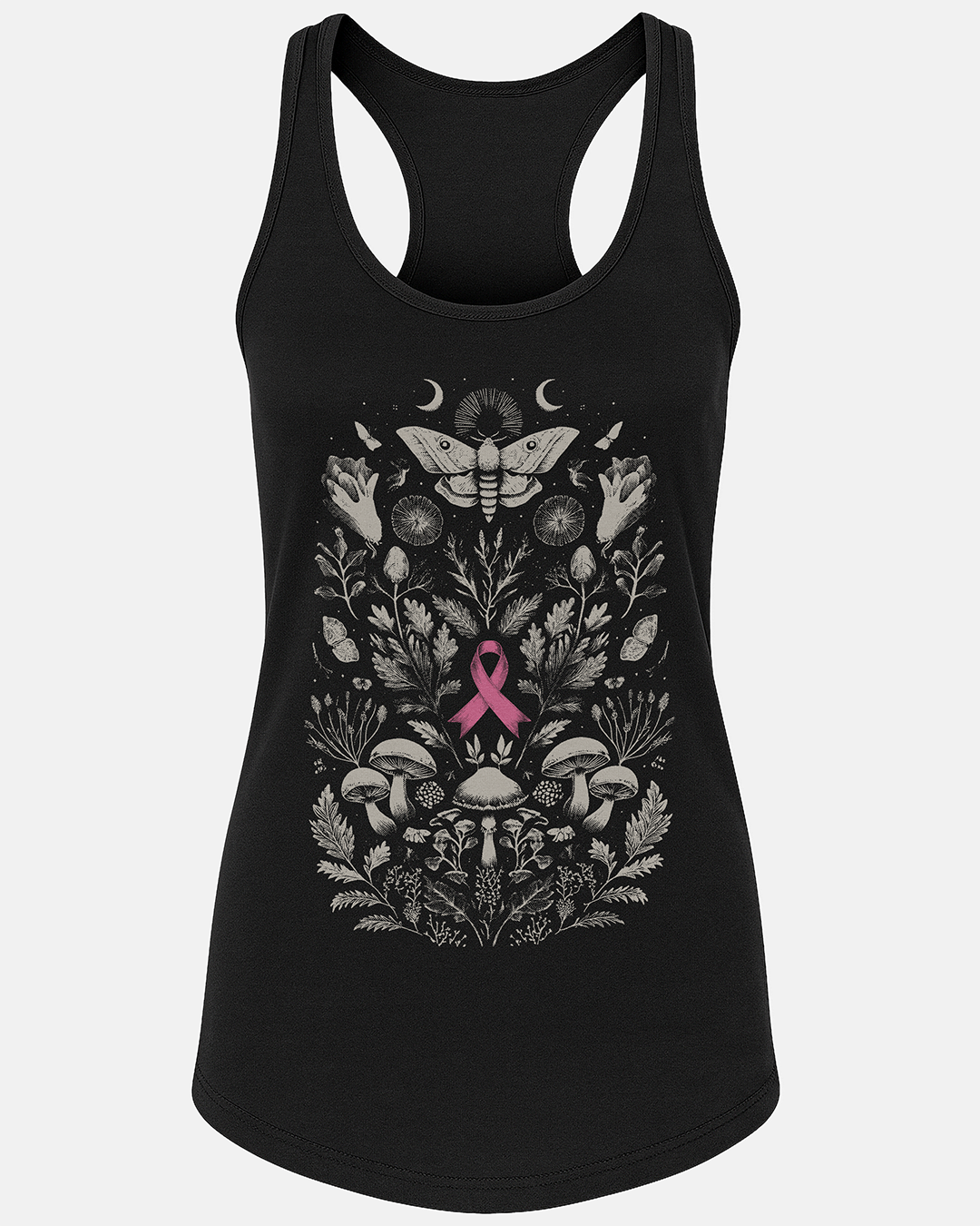 Pink and Gray Cottagecore Women's Tank